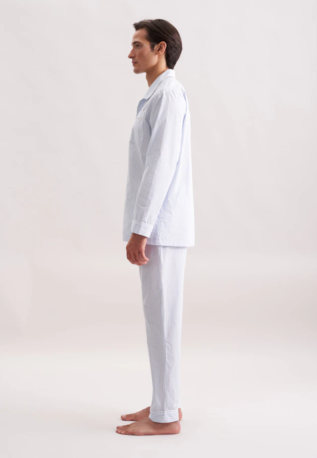 Regular Pyjama Gestreift in Hellblau |  Seidensticker Onlineshop