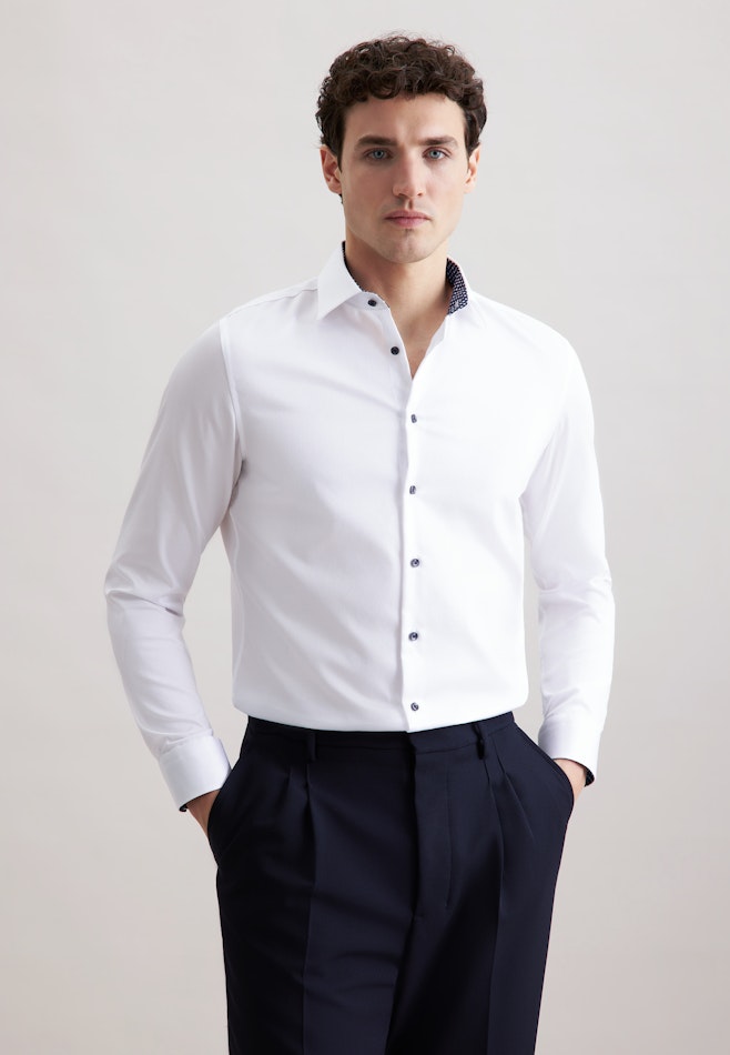 Shaped Business shirt Uni in Weiß | Seidensticker online shop