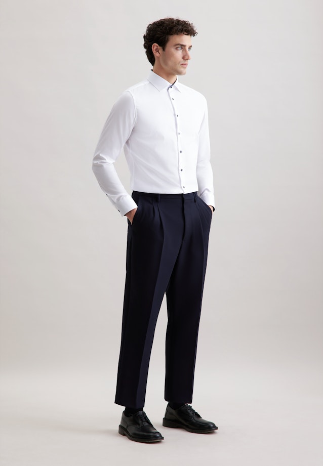 Shaped Business shirt Uni in Weiß |  Seidensticker Onlineshop