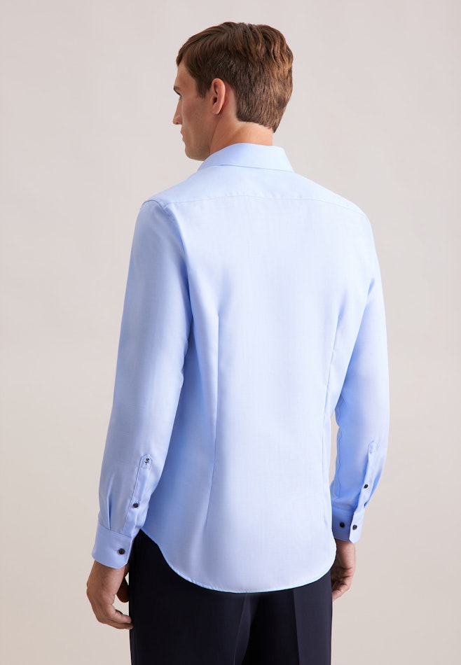 Shaped Business shirt Uni in Mittelblau | Seidensticker online shop