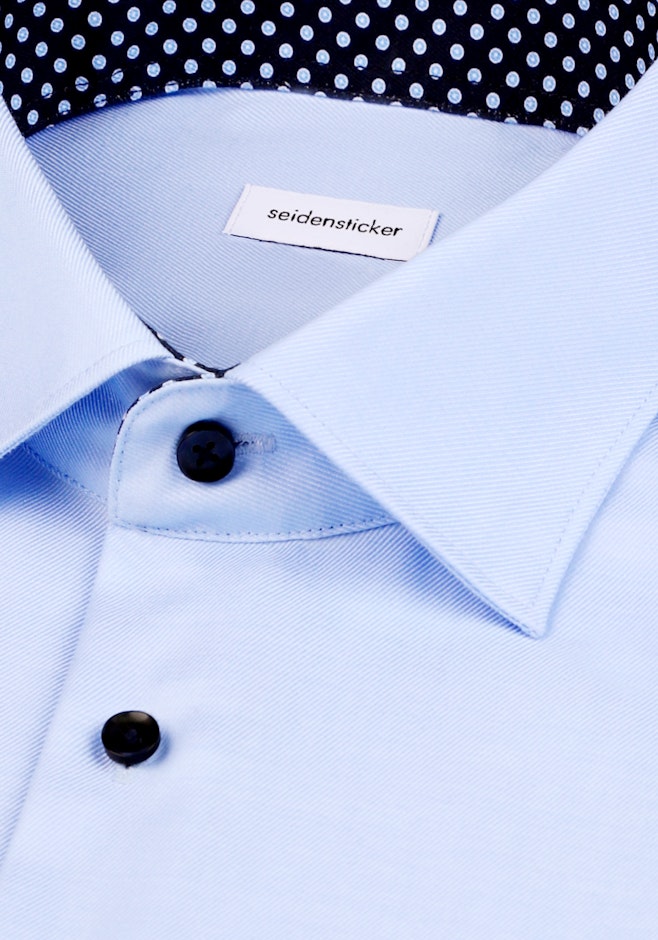 Shaped Business shirt Uni in Mittelblau | Seidensticker online shop