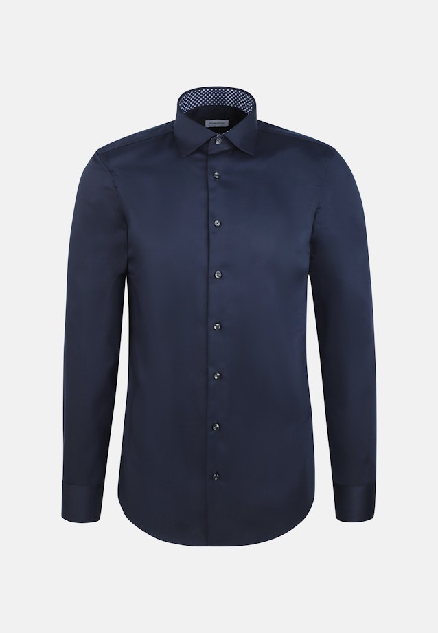 Shaped Business Hemd Uni in Dunkelblau |  Seidensticker Onlineshop