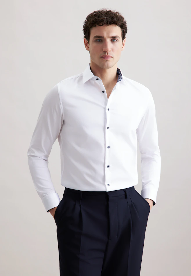 X-Slim Business shirt Uni in Weiß | Seidensticker online shop