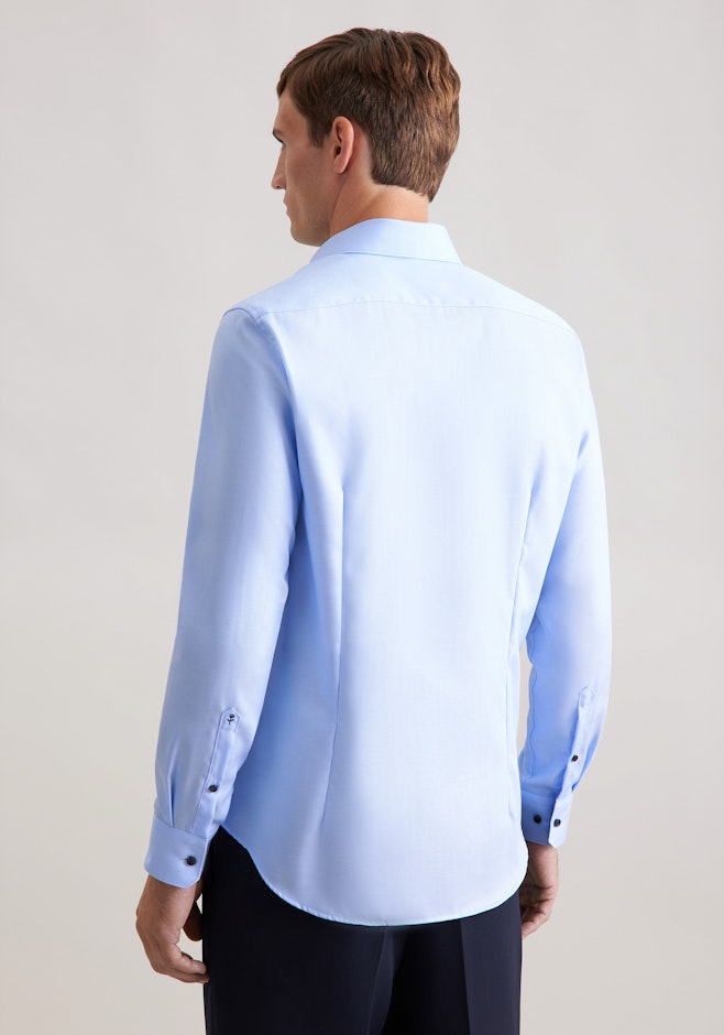 X-Slim Business shirt Uni in Mittelblau | Seidensticker online shop