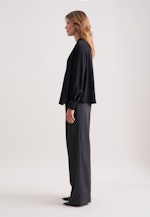 Raglanbluse mit Stehkragen in Schwarz |  Seidensticker Onlineshop