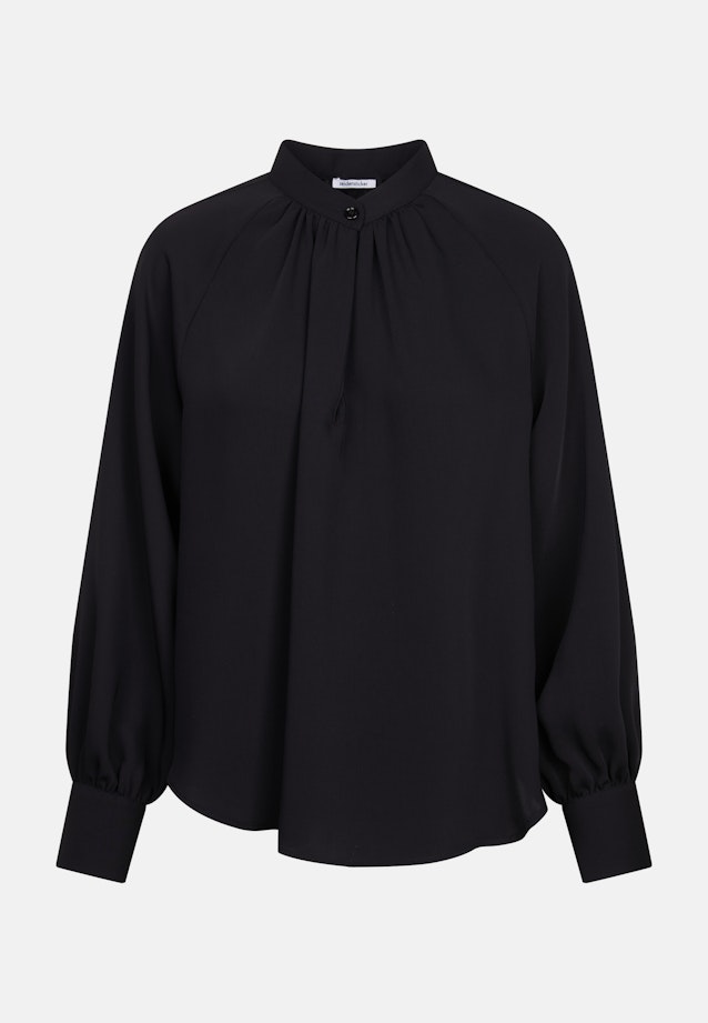 Raglanbluse mit Stehkragen in Schwarz |  Seidensticker Onlineshop