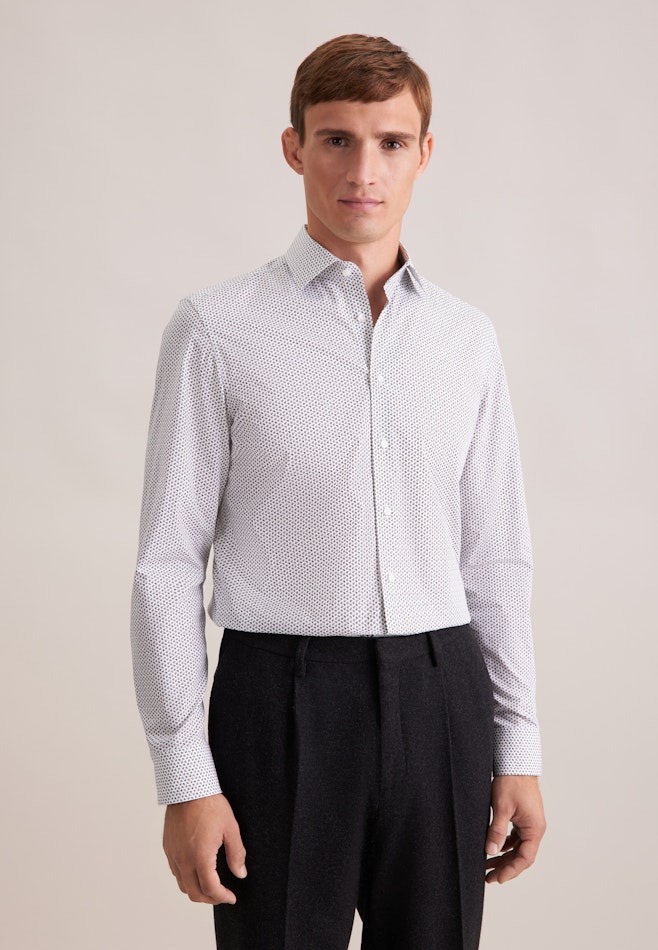 Slim Business shirt Print in Grey | Seidensticker online shop