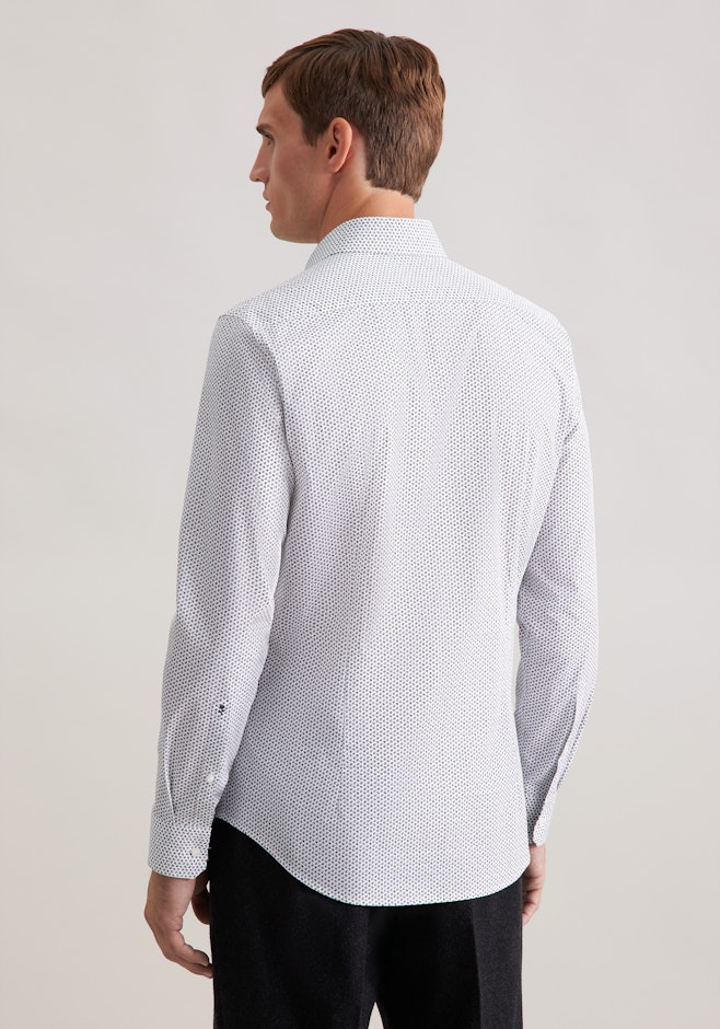 Slim Business Hemd Druck in Grau | Seidensticker Onlineshop