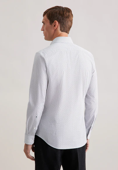 Slim Business Hemd Druck in Grau |  Seidensticker Onlineshop