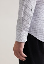 Slim Business Hemd Druck in Grau |  Seidensticker Onlineshop