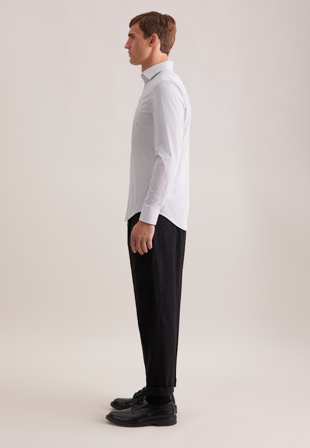 Slim Business Hemd Druck in Grau |  Seidensticker Onlineshop