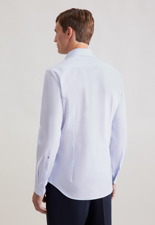 Slim Business Hemd Druck in Hellblau | Seidensticker Onlineshop