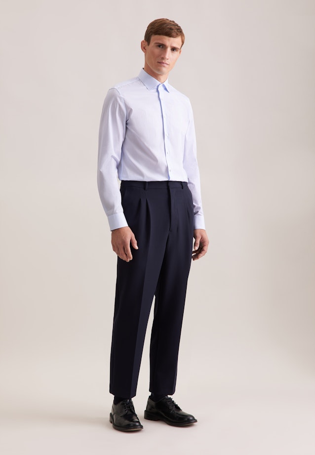 Slim Business Hemd Druck in Hellblau |  Seidensticker Onlineshop