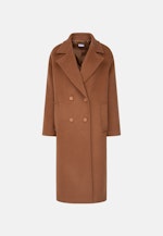 Zweireihiger Mantel aus einer Wollmischung in Beige |  Seidensticker Onlineshop