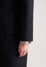 Zweireihiger Mantel aus einer Wollmischung in Schwarz |  Seidensticker Onlineshop