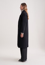 Zweireihiger Mantel aus einer Wollmischung in Schwarz |  Seidensticker Onlineshop