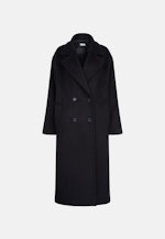 Zweireihiger Mantel aus einer Wollmischung in Schwarz |  Seidensticker Onlineshop