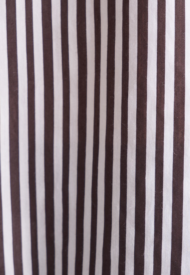Fließende Hemdbluse mit Streifen in Braun |  Seidensticker Onlineshop