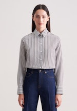 Fließende Hemdbluse mit Streifen in Braun |  Seidensticker Onlineshop