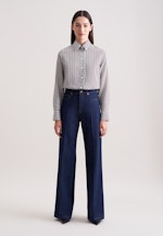 Fließende Hemdbluse mit Streifen in Braun |  Seidensticker Onlineshop