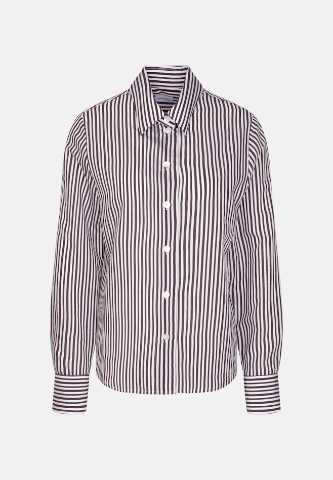 Fließende Hemdbluse mit Streifen in Braun | Seidensticker Onlineshop