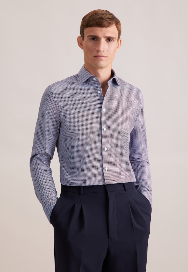 Slim Business shirt Geometric patterns in Rot | Seidensticker online shop