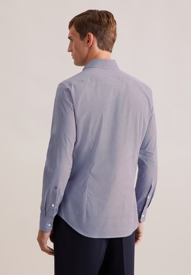 Slim Business Hemd Geometrische Muster in Rot | Seidensticker Onlineshop