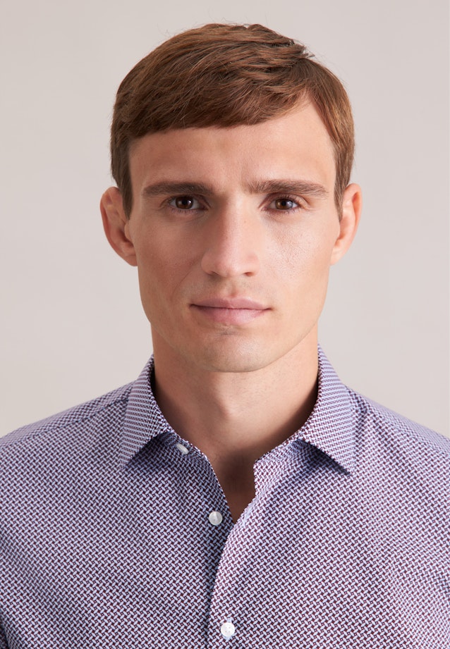 Slim Business shirt Geometric patterns in Rot |  Seidensticker Onlineshop