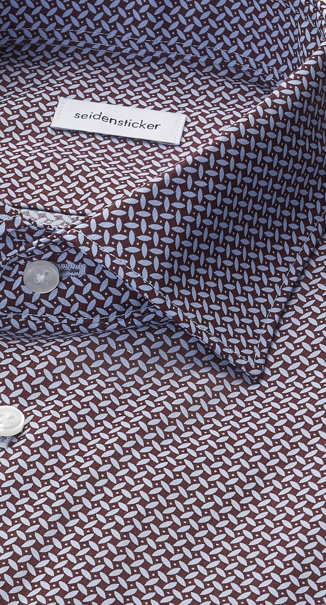 Slim Business Hemd Geometrische Muster in Rot |  Seidensticker Onlineshop