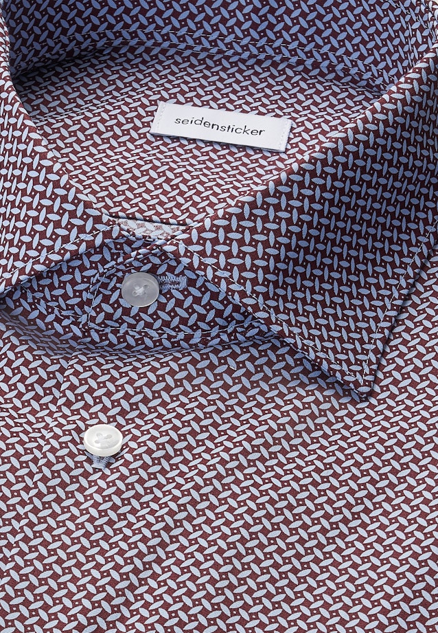 Slim Business Hemd Geometrische Muster in Rot |  Seidensticker Onlineshop