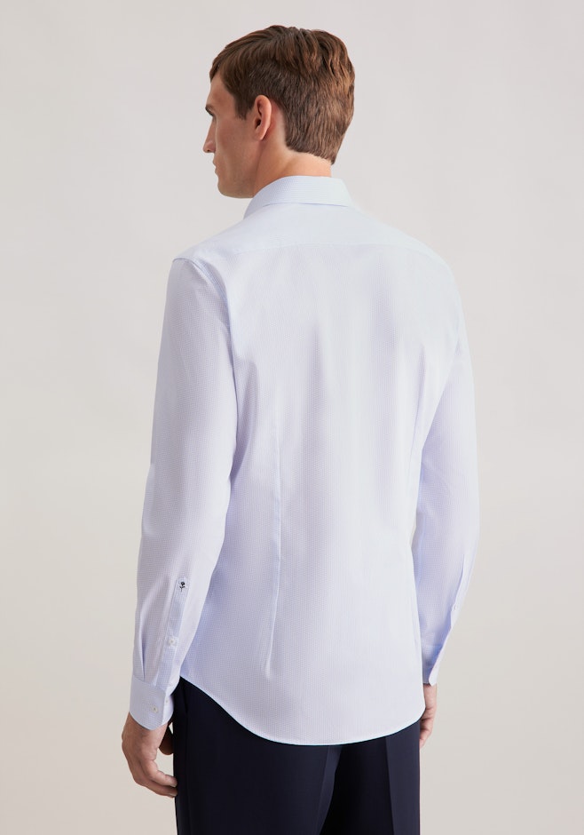 Shaped Business Hemd Druck in Hellblau | Seidensticker Onlineshop