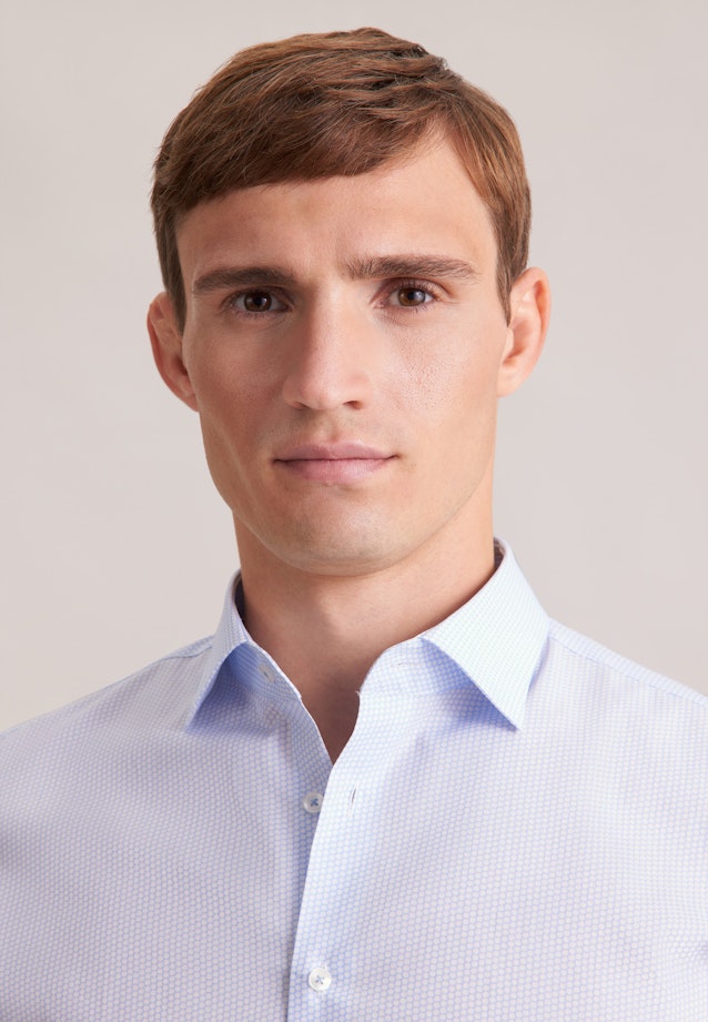 Shaped Business Hemd Druck in Hellblau |  Seidensticker Onlineshop