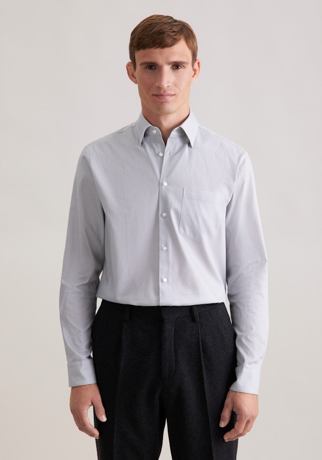 Regular Chemise d'affaires Imprimé dans Gris | Boutique en ligne Seidensticker
