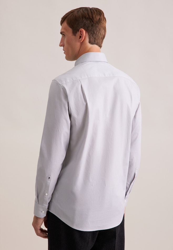 Regular Business shirt Print in Grey | Seidensticker online shop