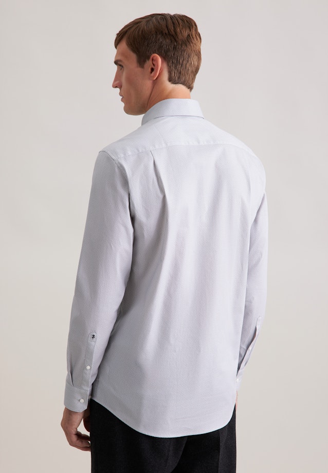 Regular Business shirt Print in Grey |  Seidensticker Onlineshop