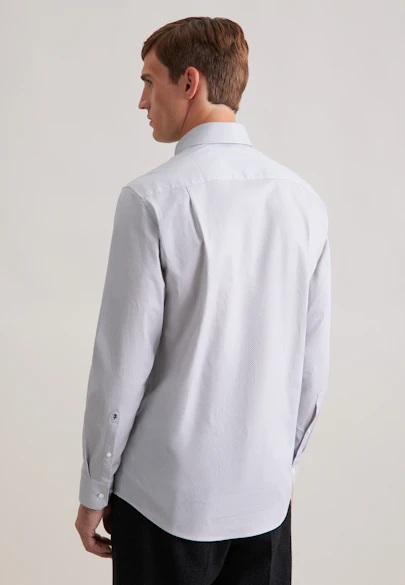 Regular Business Hemd Druck in Grau |  Seidensticker Onlineshop