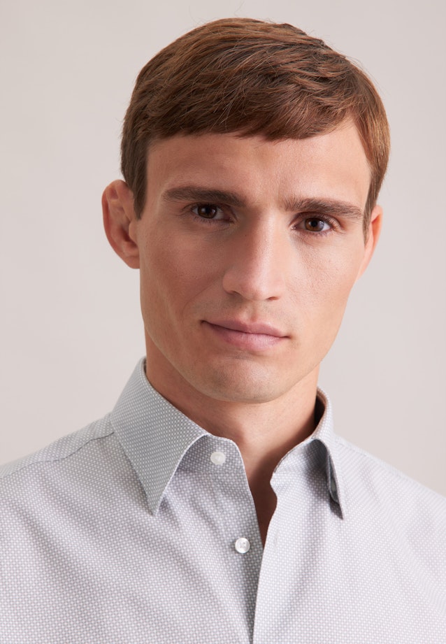 Regular Business Hemd Druck in Grau |  Seidensticker Onlineshop