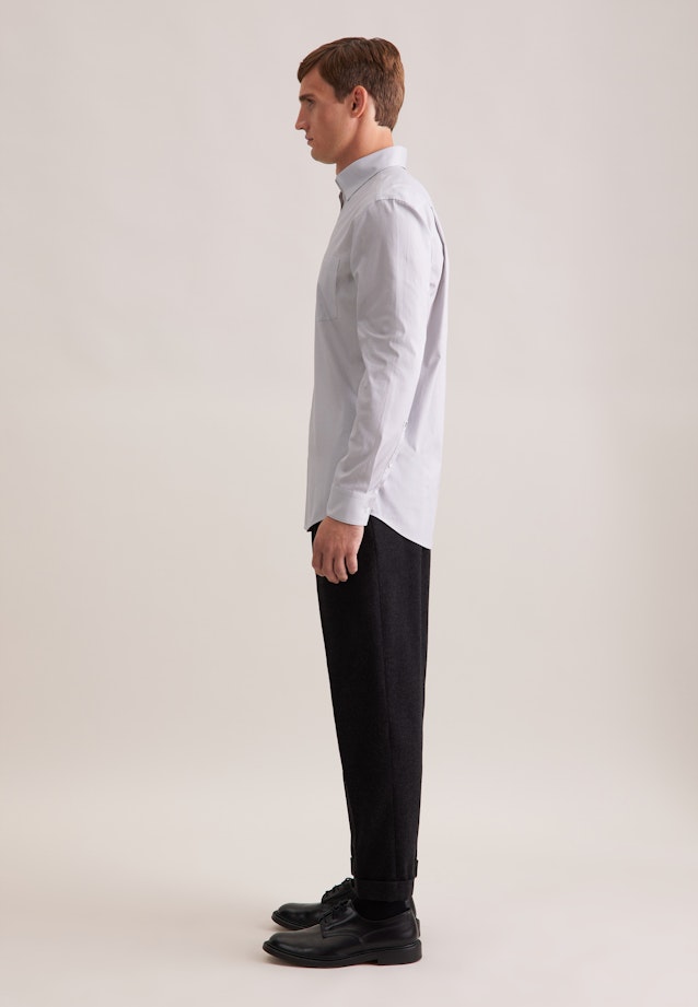 Regular Business Hemd Druck in Grau |  Seidensticker Onlineshop