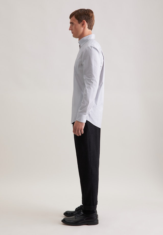 Regular Business shirt Print in Grey |  Seidensticker Onlineshop