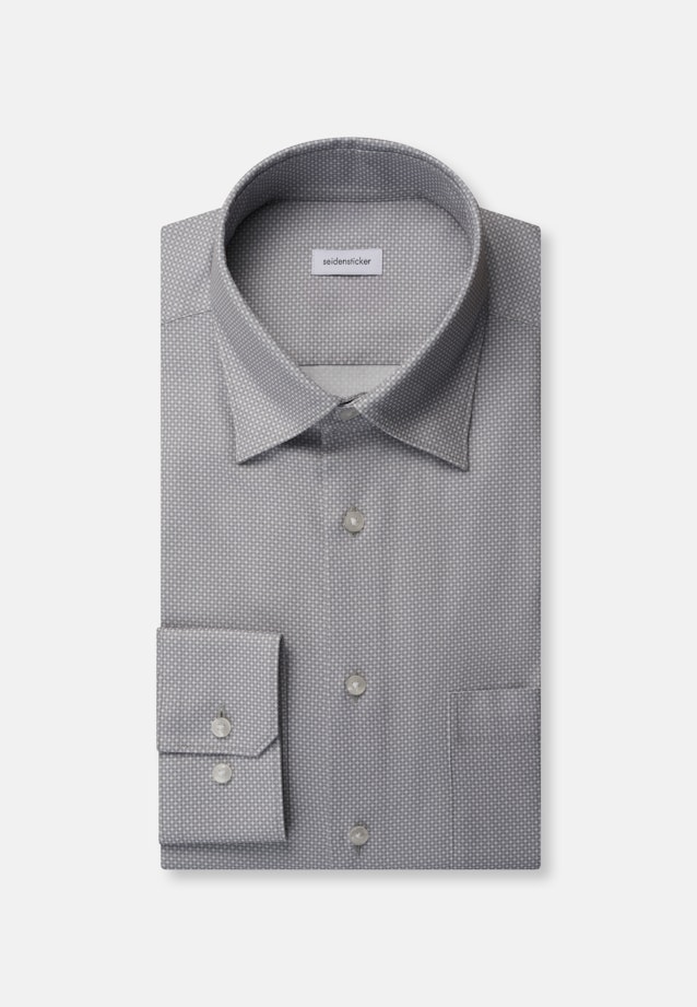 Regular Business shirt Print in Grey |  Seidensticker Onlineshop