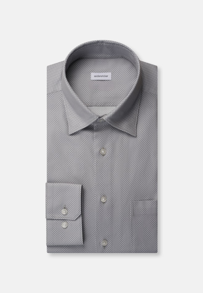 Regular Business shirt Print in Grey | Seidensticker online shop