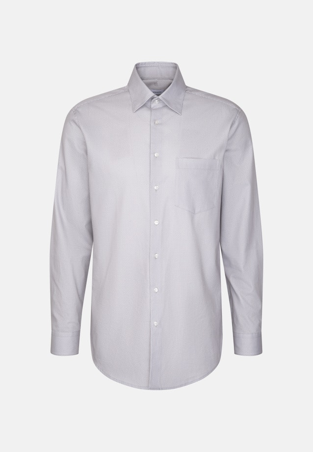 Regular Business Hemd Druck in Grau |  Seidensticker Onlineshop