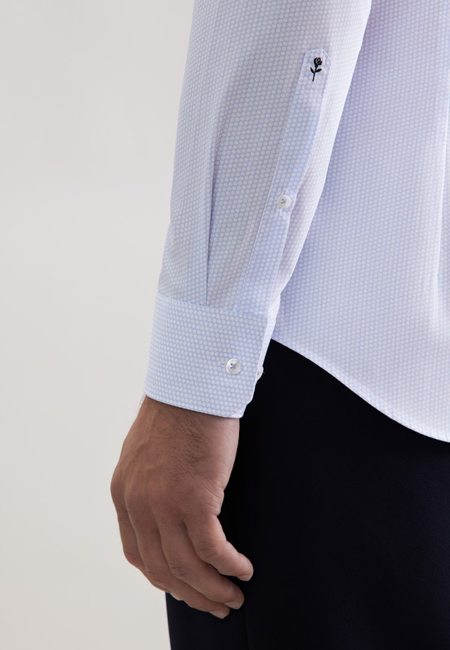 X-Slim Business shirt Print in Hellblau |  Seidensticker Onlineshop