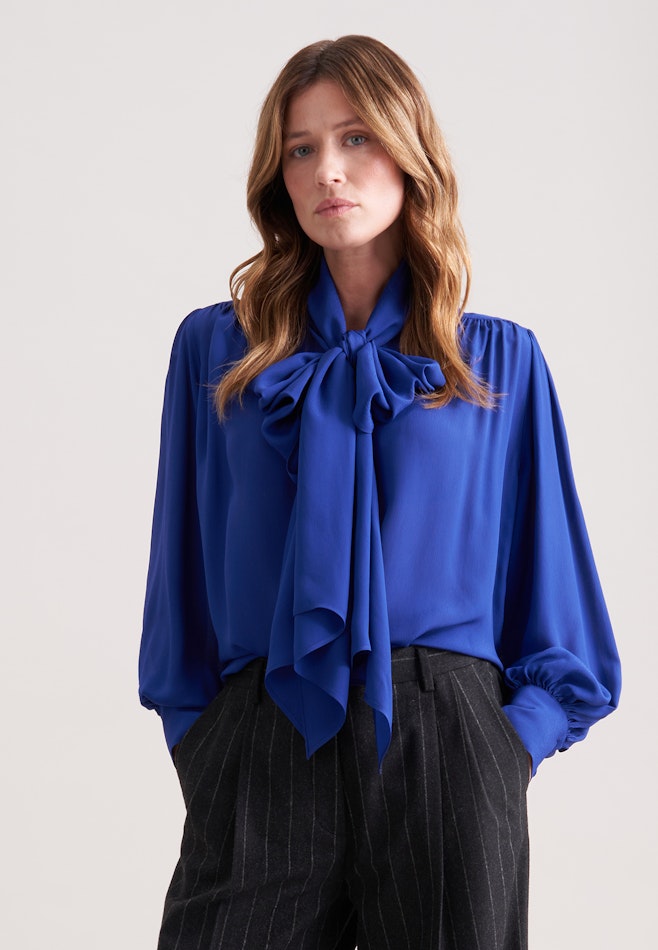 Chemisier en mousseline dans Bleu Moyen | Boutique en ligne Seidensticker