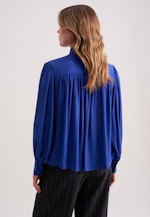 Schluppenbluse aus Chiffon in Mittelblau |  Seidensticker Onlineshop