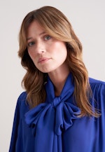 Schluppenbluse aus Chiffon in Mittelblau |  Seidensticker Onlineshop