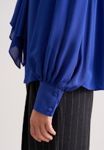 Schluppenbluse aus Chiffon in Mittelblau |  Seidensticker Onlineshop