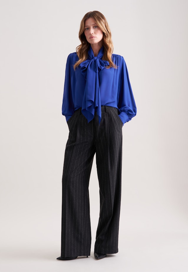 Schluppenbluse aus Chiffon in Mittelblau |  Seidensticker Onlineshop