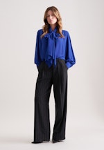 Schluppenbluse aus Chiffon in Mittelblau |  Seidensticker Onlineshop