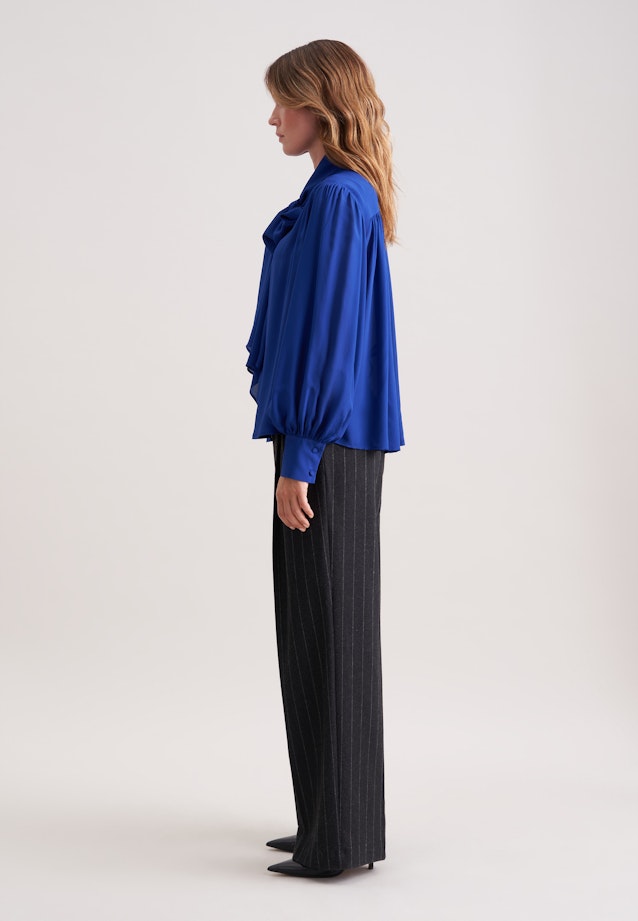 Schluppenbluse aus Chiffon in Mittelblau |  Seidensticker Onlineshop